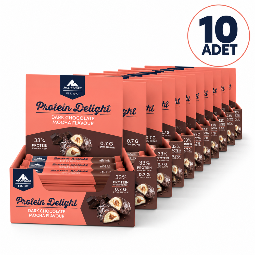 Multipower Delight Dark Çikolata Mochalı Protein Bar 18 Adet (10 Kutu)