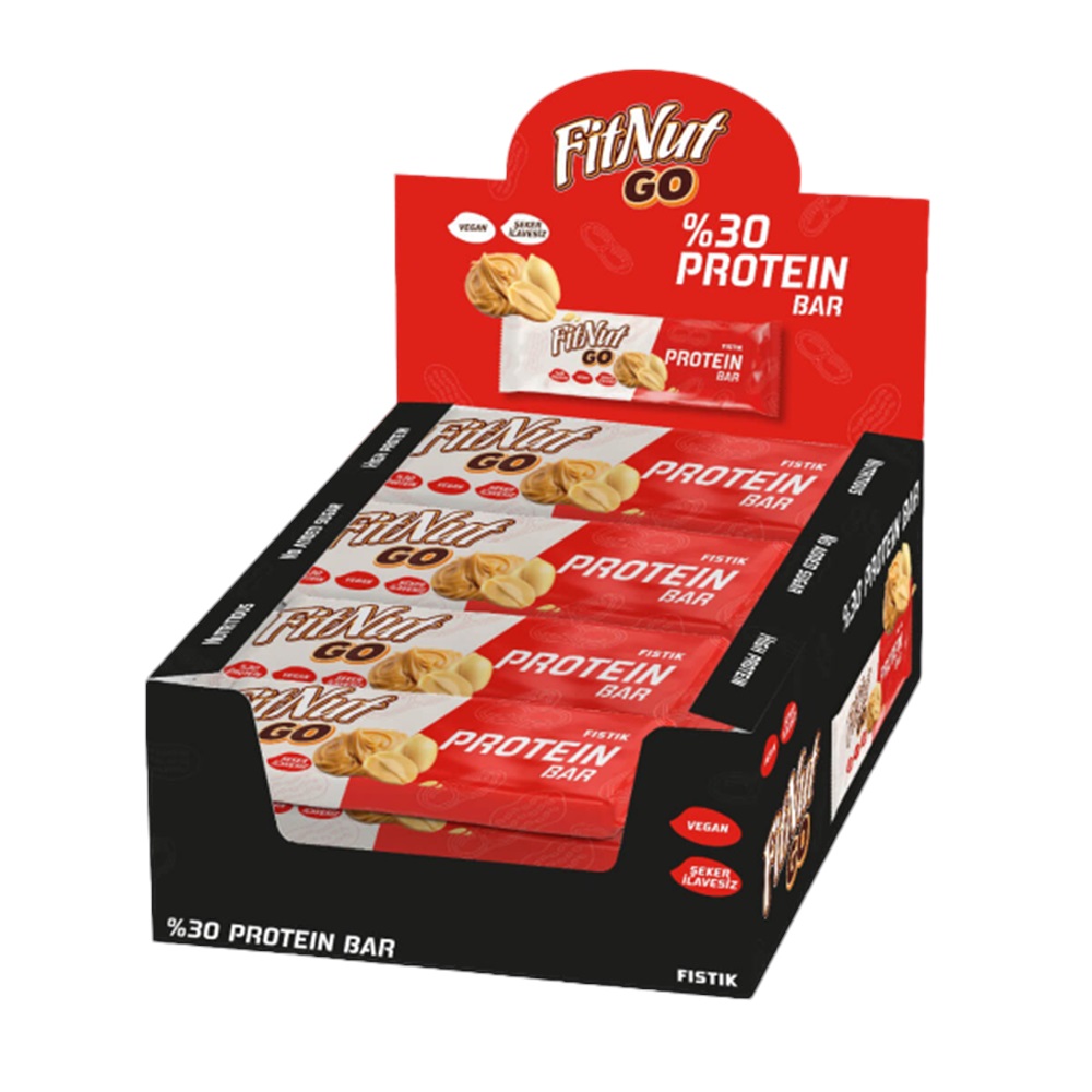 Fitnut Go Bar Fıstıklı Protein Bar 12 Adet