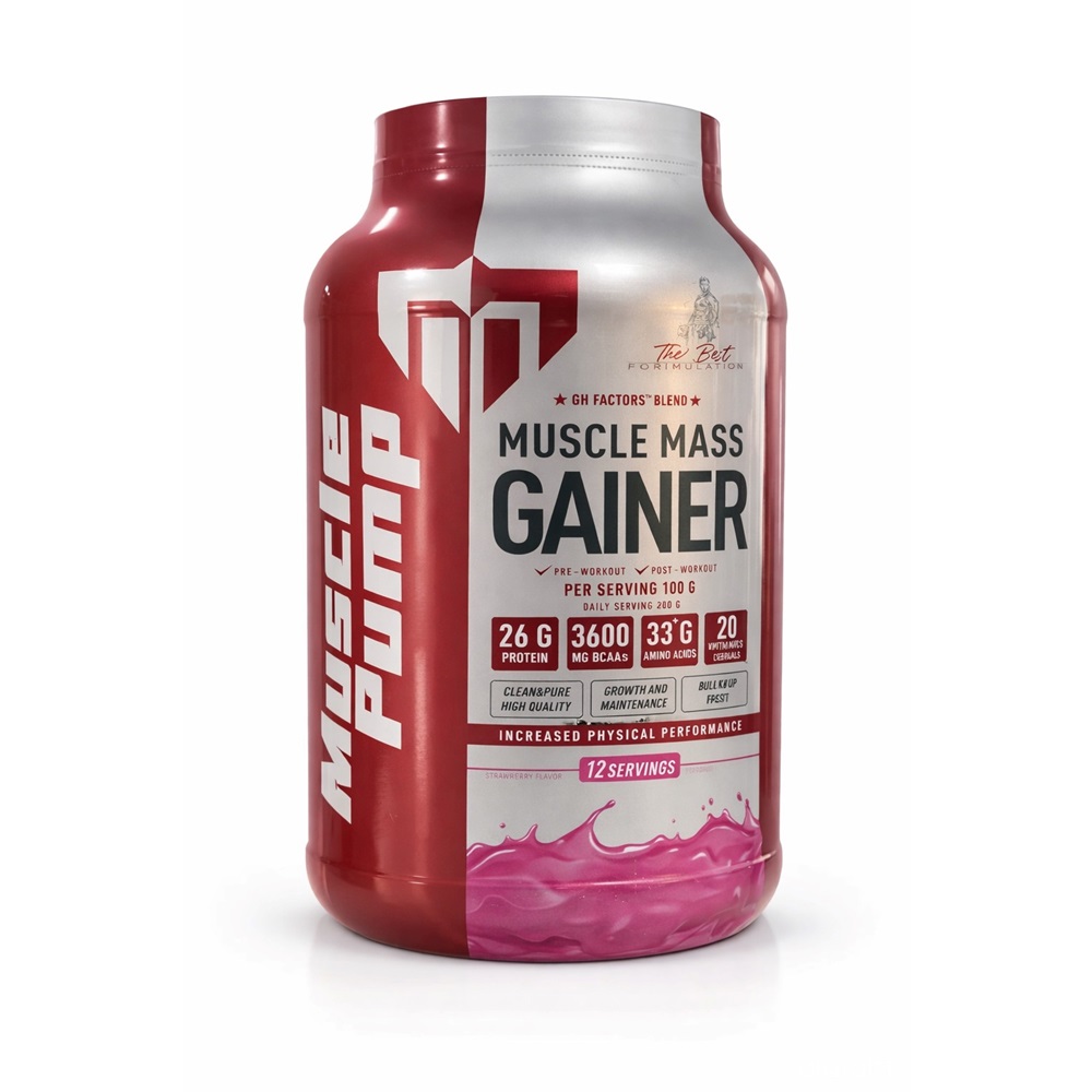 Muscle Pump Muscle Mass Gainer Çilek 1200 Gr
