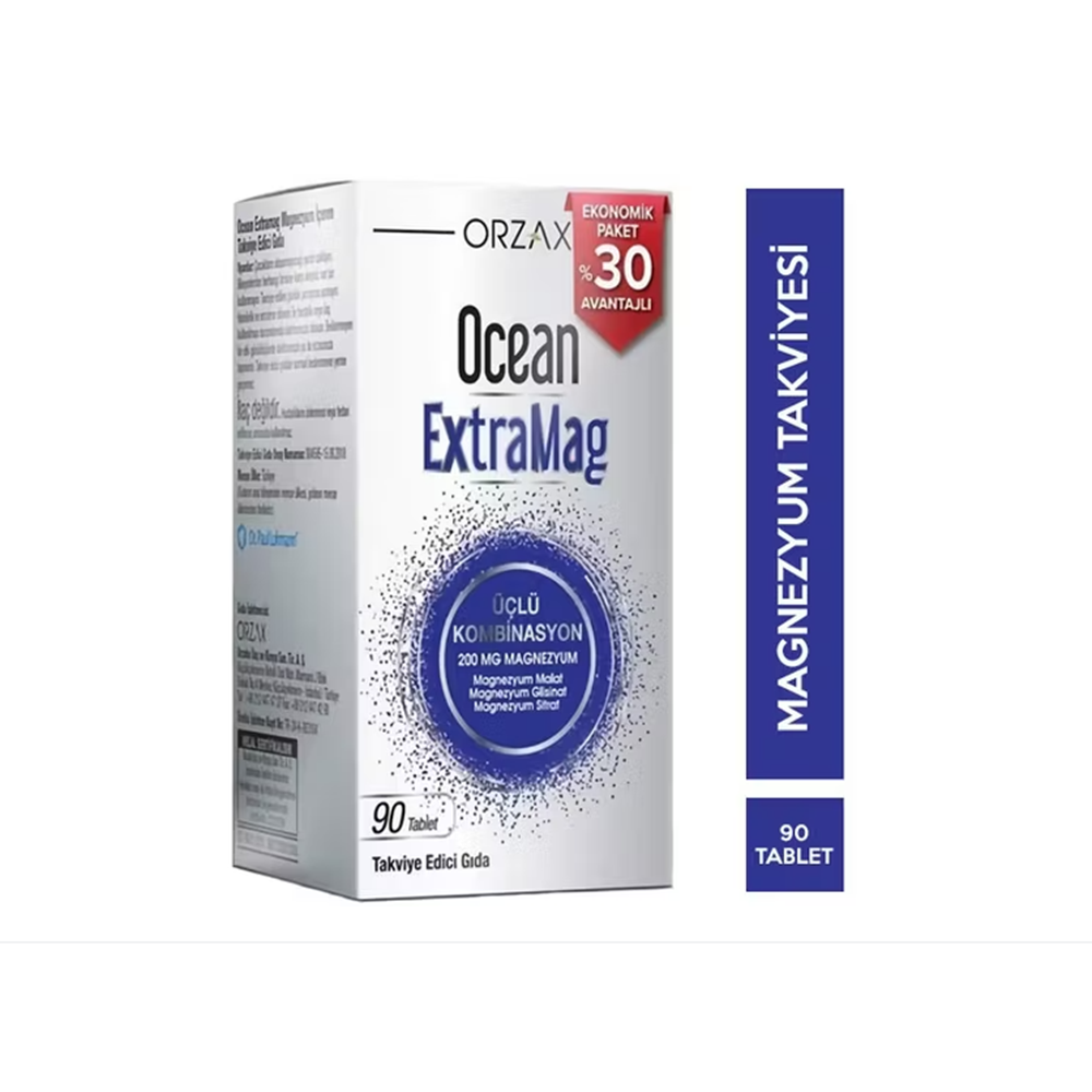 Orzax Ocean ExtraMag Magnezyum 90 Tablet