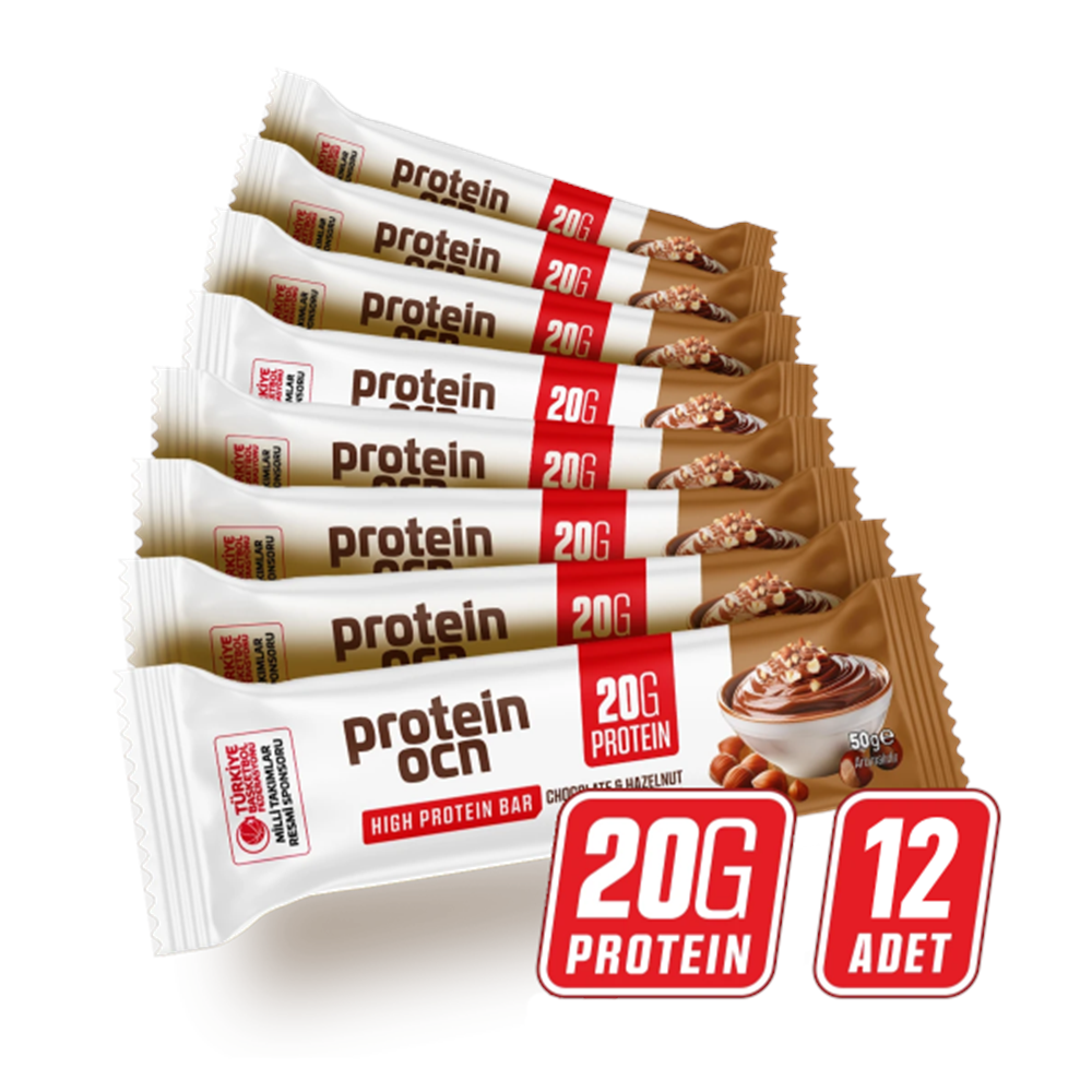 Protein Ocean Protein Bar Çikolata ve Fındık 12 Adet