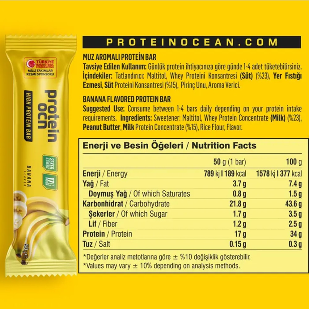 Protein Ocean Protein Bar Muz 1 Adet