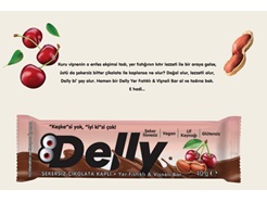 Delly Şekersiz Çikolata Kaplı Meyve Bar 1 Adet