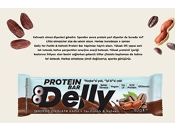 Delly Şekersiz Yer Fıstıklı & Kahveli Protein Bar 1 Adet