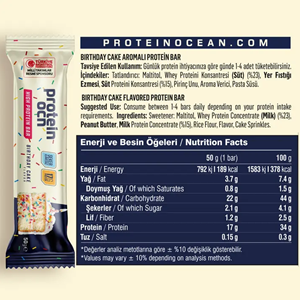 Protein Ocean Protein Bar Birthday Cake 12 Adet