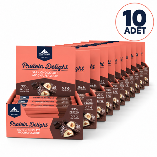 Multipower Delight Dark Çikolata Mochalı Protein Bar 18 Adet (10 Kutu)