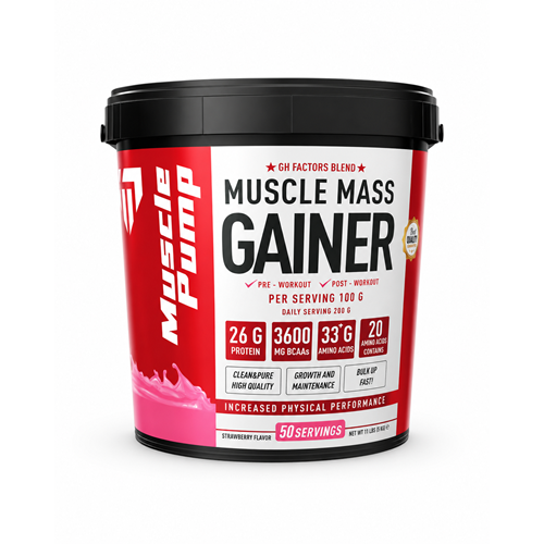 Muscle Pump Muscle Mass Gainer Çilek 5000 Gr