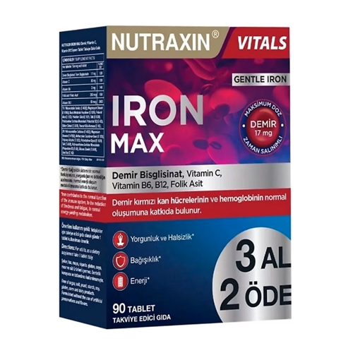 Nutraxin Iron Max 90 Tablet (30+30+30)