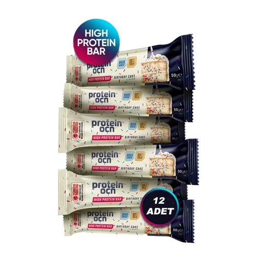 Protein Ocean Protein Bar Birthday Cake 12 Adet