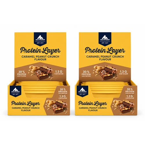 Multipower Protein Layer Bar Yer Fıstıklı Karamelli 18 Adet (2 Kutu)