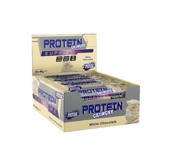 Muscle Station Crunchy Supreme Protein Bar Beyaz Çikolata 24 Adet