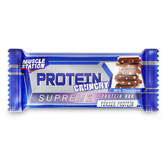Muscle Station Crunchy Supreme Protein Bar Sütlü Çikolata 1 Adet