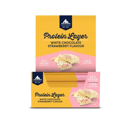 Multipower Protein Layer Bar Beyaz Çikolata-Çilek 18 Adet