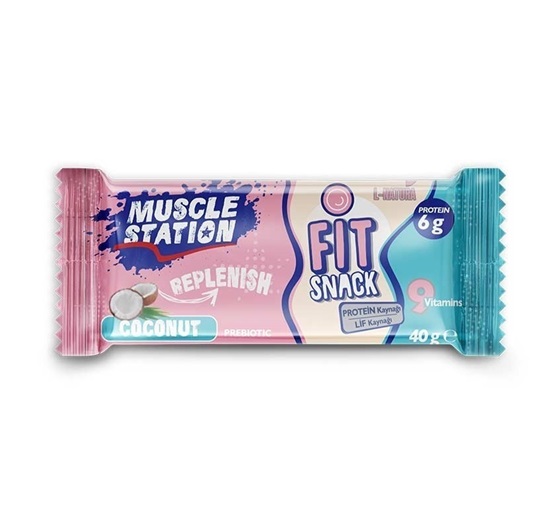 Muscle Station Fit Snack Coconut Vitaminli Bar 1 Adet