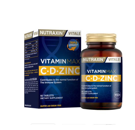 Nutraxin Vitamin Max C + D Çinko 60 Tablet