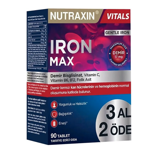 Nutraxin Iron Max 90 Tablet (30+30+30)