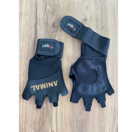 H Sport Fitness Bilekli Eldiven - Siyah - L