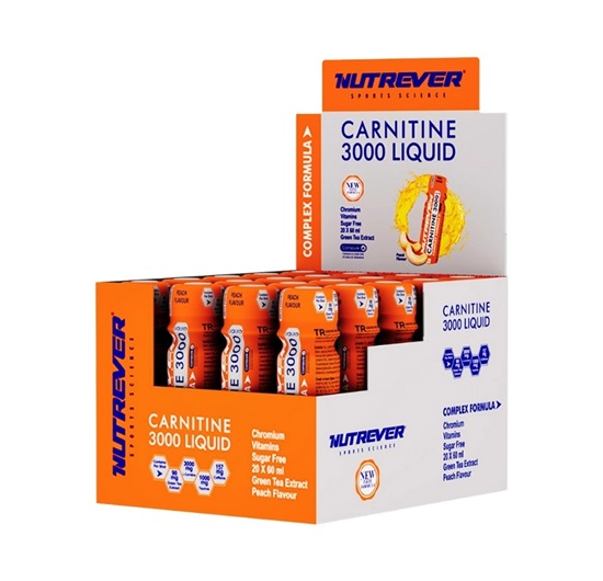 Nutrever L-Carnitine Likit Şeftali 20 Ampül 60 ML
