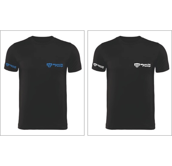 MUSCLE PUMP BASKILI T-SHİRT - MUSCLE PUMP - Lacivert - M