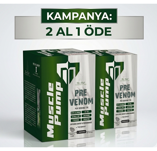 MUSCLE PUMP PRE VENOM SAŞE 2 AL 1 ÖDE