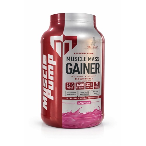 Muscle Pump Muscle Mass Gainer Çilek 1200 Gr