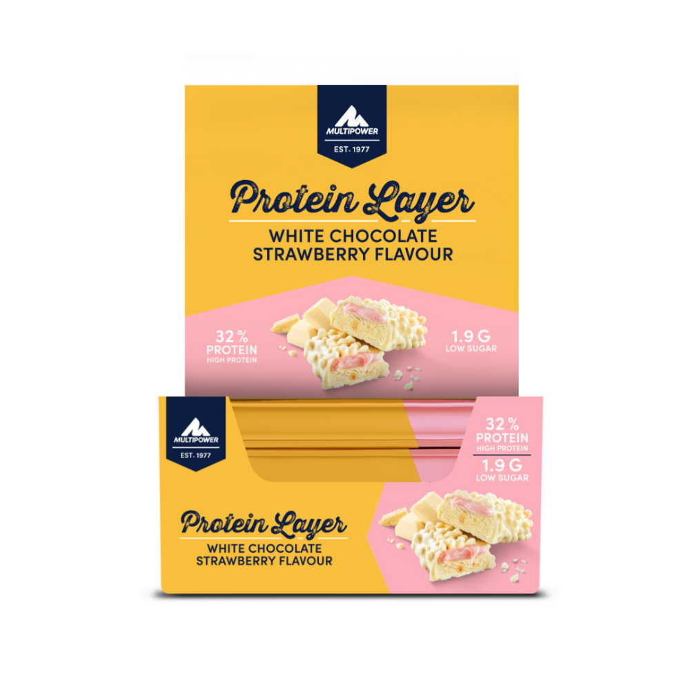 Multipower Protein Layer Bar Beyaz Çikolata-Çilek 18 Adet