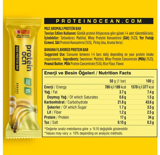 Protein Ocean Protein Bar Muz 1 Adet